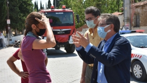 Edremit Belediye Başkanı Arslan" Yangın bölgesine karadan ulaşım sağladığımız taktirde kontrol altına alacağız"