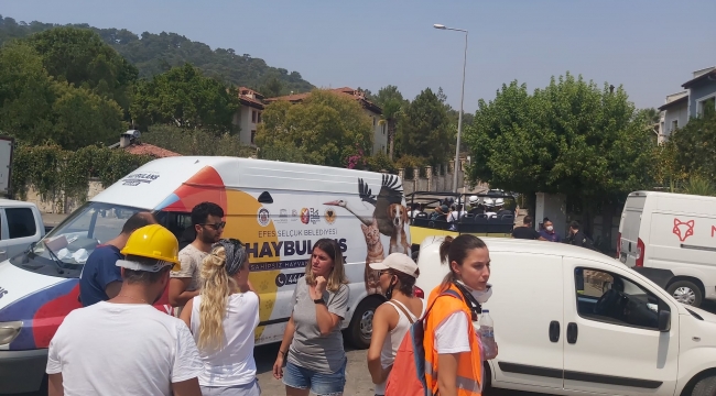 EFES SELÇUK'TAN YANGINLARDA ETKİLENEN CAN DOSTLARINA DESTEK