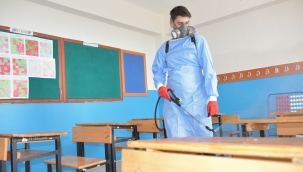 Aliağa'da Okullar Dezenfekte Ediliyor