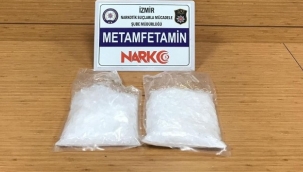 Motosiklet sürücüsünün çantasından 1 kilo uyuşturucu madde çıktı