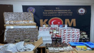 İzmir'de kilolarca kaçak tütün ele geçirildi