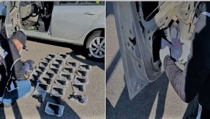 Otomobilde 28 adet tabanca ele geçirildi