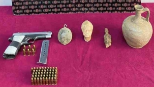 Roma ve Bizans dönemine ait tarihi eserler ele geçirildi