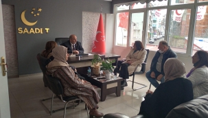 Oğuzhan'dan   Saadet Partisine  'Hayırlı olsun' ziyareti