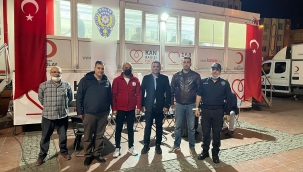 Aliağa'da  Polisler Kan Bağışında Bulundu