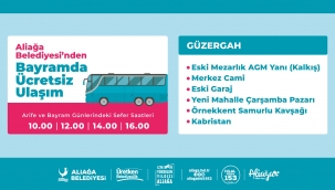 Aliağa Belediyesi'nden Bayramda Ücretsiz Ulaşım