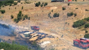 Aliağa'da otluk alandaki yangında 13 kişi dumandan etkilendi 