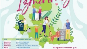 İzmir 20 Ağustos'ta temizlik için sokakta