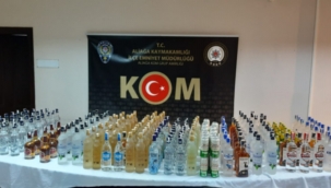 Aliağa  ve  Bergama 'da  kaçak içki operasyonu