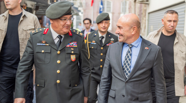 Başkan Soyer Ege Ordu Komutanı Kemal Yeni'yi konuk etti