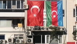 İYİ Parti Aliağa  İlçe Başkanlığına Azerbaycan Bayrağı Asıldı