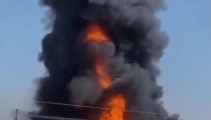 Kozmetik fabrikasında yangın