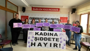 CHP Aliağa  Kadın Kolları'ndan "Kadına Yönelik Şiddete Karşı Uluslararası Mücadele Günü" açıklaması