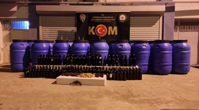 İzmir'de 4 bin 102 litre kaçak içki ele geçirildi