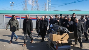 Aliağa Biçerova'dan felaket bölgesine yardım treni