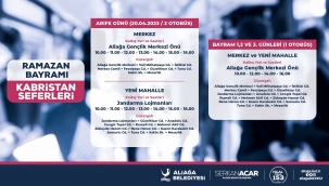 Aliağa Belediyesi'nden Bayramda Kabristana Ücretsiz Ulaşım