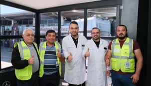 Mercedes-Benz Türk'ün Sağlık Bakım Tırı şoförleri kendi evinde ağırladı