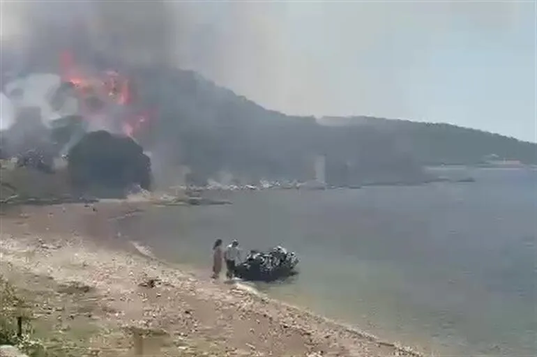 Aliağa 'da Yangın Kısmen kontrol altına alındı 