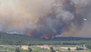 Kınık'ta orman yangını devam ediyor