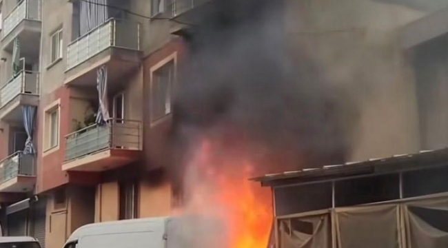 Depoda çıkan yangında 4'ü çocuk 8 kişi dumandan etkilendi