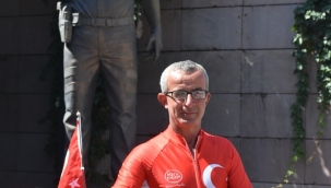 Şehit polis Fethi Sekin için bin 570 kilometre pedallayacak