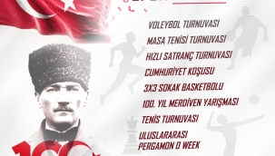 Bergama Belediyesi Cumhuriyetimizin 100. Yılını Sportif Etkinliklerle Kutluyor