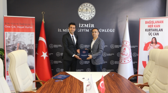 İzmir İl Milli Eğitim Müdürlüğü İle Türk Kızılay Ege Bölge Kan Merkezi Arasında Protokol İmzalandı