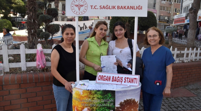 Aliağa'da organ bağışı standı açıldı