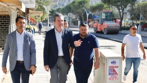 BERGAMA'DA YOL SORUNLARI TARİH OLUYOR