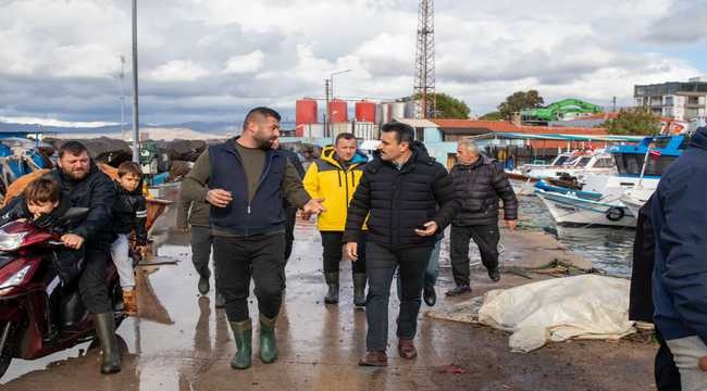 Dikili ve Çandarlı'yı fırtına vurdu