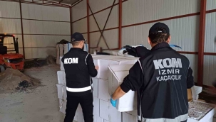 İzmir'de kaçakçılara şok operasyon: 4 milyona yakın makaron ele geçirildi