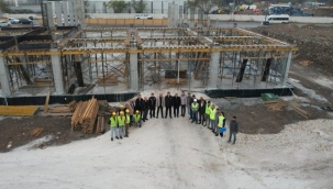 Manisa Akhisar'da yeni itfaiye binası yükseliyor