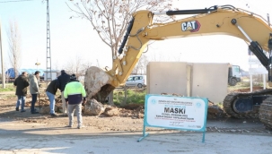 Manisa Turgutlu'da İstasyonaltı'na altyapı çalışması