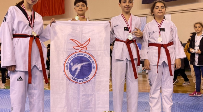  Aliağa Gençlik Merkezi Minik Taekwondocularından İki Kupa Birden!