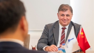 Başkan Cemil Tugay, Çin'in Gansu Eyaleti heyetini ağırladı