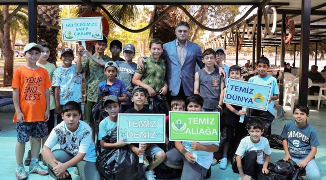 Aliağa'da deniz dibi temizliği yapıldı
