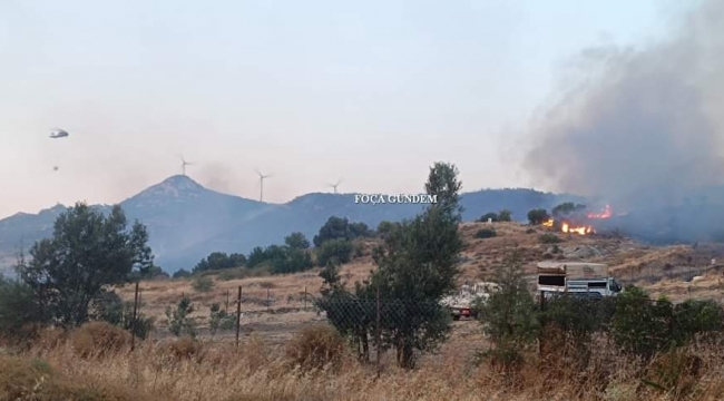  FOÇADAKİ ORMAN YANGINI KONTROL ALTINA ALINDI