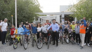 Bergama'da , Avrupa Hareketlilik Haftası'nda pedal çevirdi