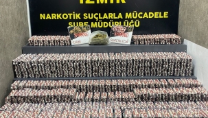 İzmir'de bir adreste 55 bin uyuşturucu nitelikli hap ele geçirildi