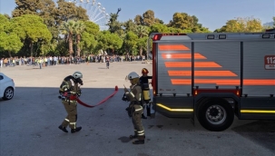 İzmir Büyükşehir Belediyesi'nde yangın tatbikatı