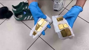 İzmir'de 18 kilo 500 gram külçe altın ele geçirildi