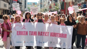 Konak'ta meme kanseri farkındalığı için pembe yürüyüş