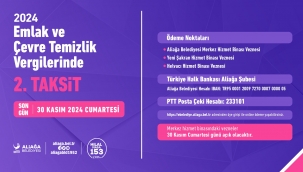 Aliağa Belediyesi'nden Vergi Hatırlatması