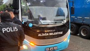 Çiğli'de Spor Şiddeti: Aliağa Helvacı Otobüsü Taşlandı!