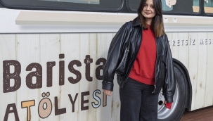 İzmir'in Mobil Barista Otobüsü yollarda