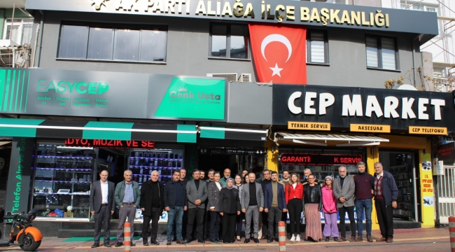 MHP ve Ülkü Ocakları'ndan AK Parti Aliağa İlçe Teşkilatına Hayırlı Olsun Ziyareti