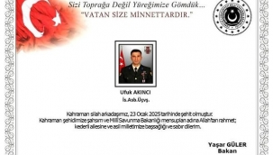 Pençe-Kaplan Operasyon Bölgesi'nde Bir Astsubay Şehit Oldu