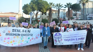 Aliağa'da Kadınlar 8 Mart'ta Sokaklarda: "Şiddete ve Eşitsizliğe Karşı Mücadelemiz Sürecek!"