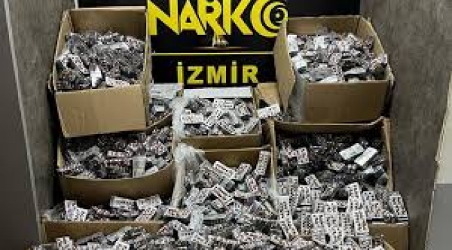 İzmir'de 275 bin uyuşturucu hap ele geçirildi