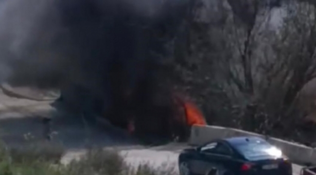 İzmir'de gecekondu alev alev yandı